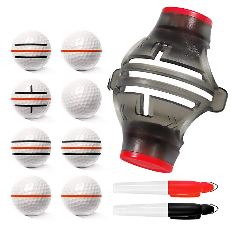 Golf Ball Markers High Precision Golf Ball Marker 360-Degree Triple 3-Lines Golf Ball Marker Golf Ball Lines Marker Tool