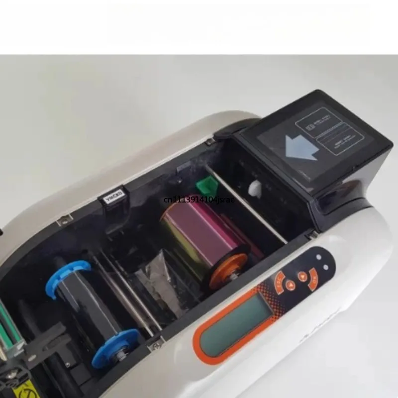 For CS220E Desktop PVC ID Card Printer, Single & Dual Side Direct Sublimation Plastic Card Printer for Employee Badge