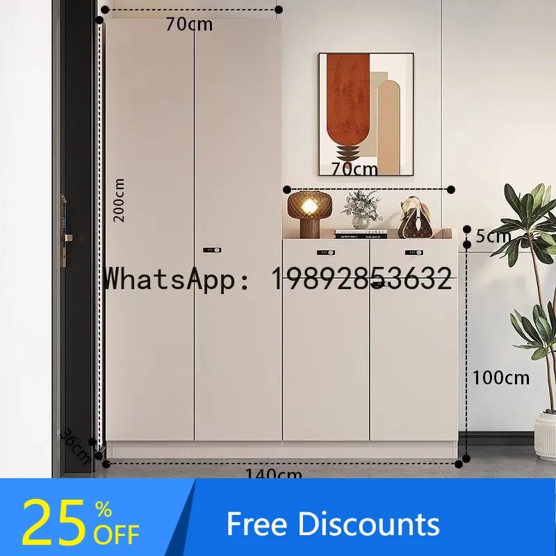CZ Lockable Shoe Cabinet Anti-Theft Password Household Outdoor Cabinet Hallway Elevator Entrance Corridor Storage Cabinet