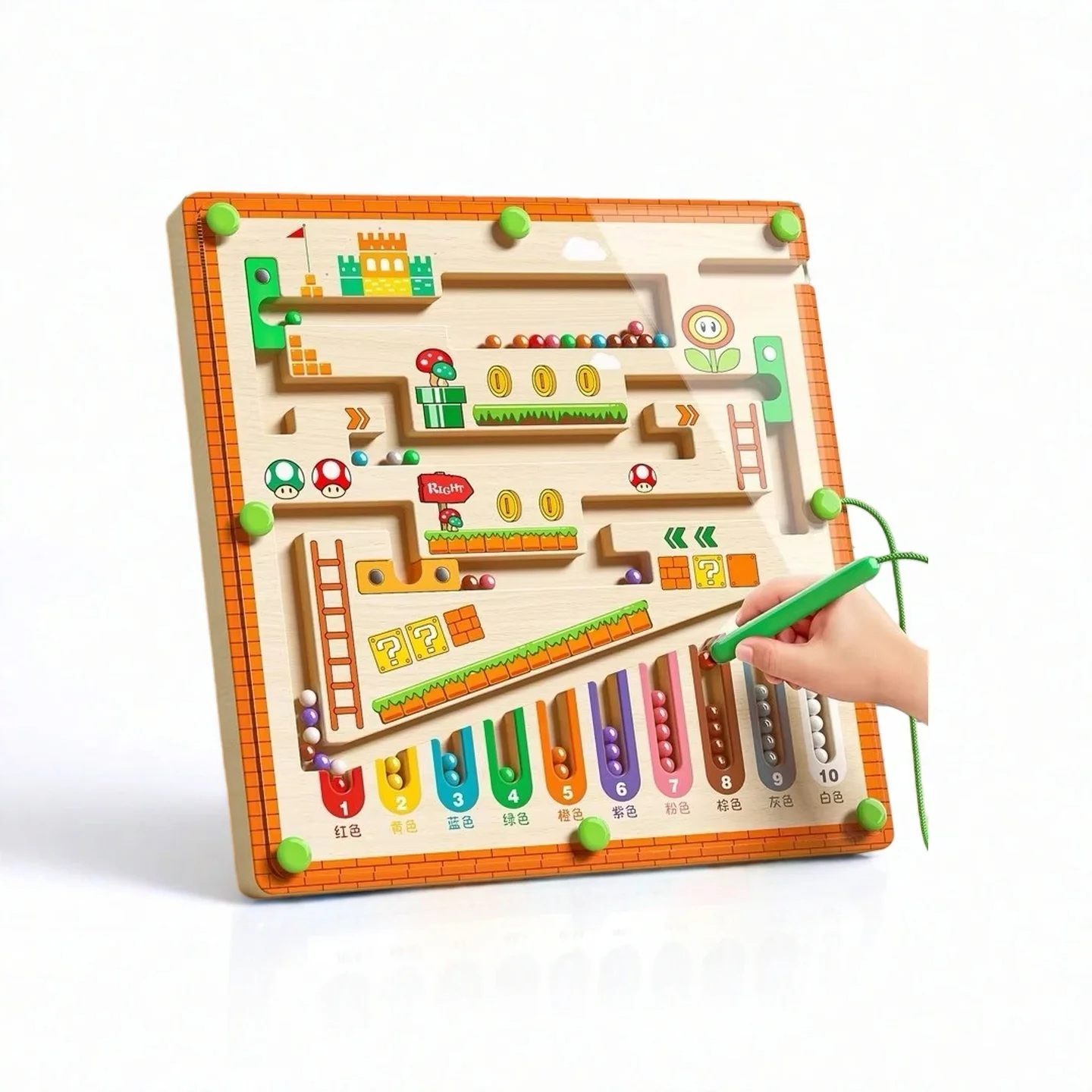 

Children's Magnetic Maze Walking Ball Baby Concentration Training, Writing Logic Thinking 3 year Old Early Education Puzzle To