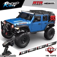 2025 New Upgrade HB-R1011 Jeep Rubicon Recon Rc Car 1:10 Full Scale Model Climbing Car High Speed Off-Road Vehicle