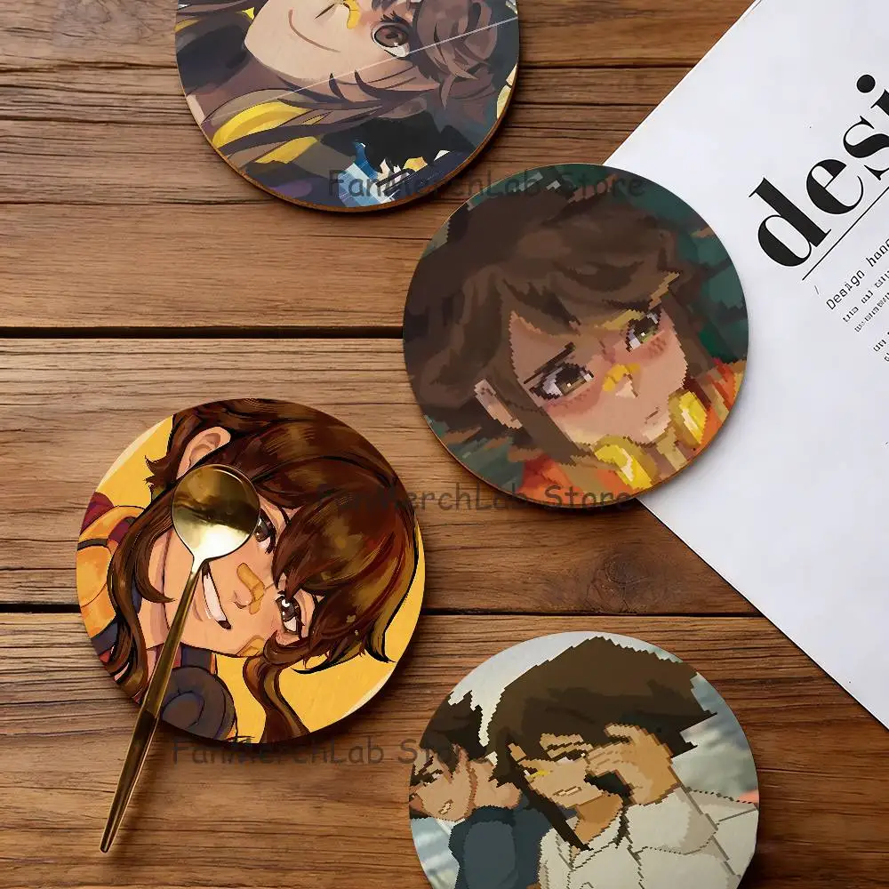 

U-Until T-Then Cathy Custom Round Coaster Non-slip table mat Insulated Coasters Kitchen Dining Room Tabletop Decor