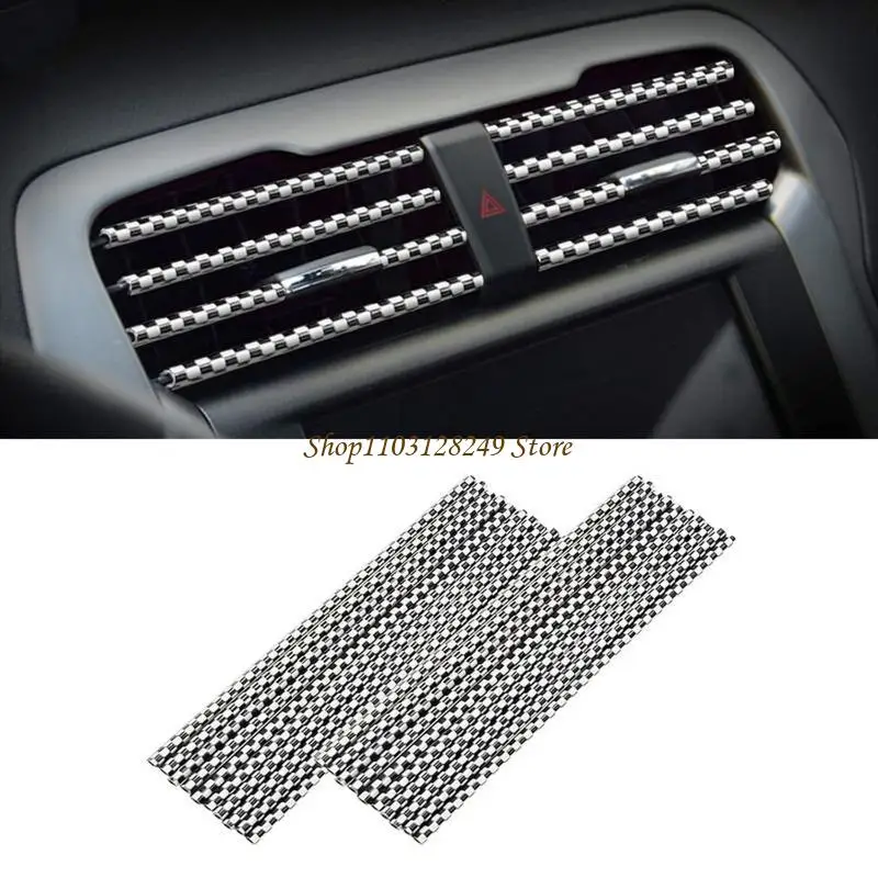 N5KD 20pcs Car Modification Strip Air Condition Outlet Cover Wrap Dirty-proof Steering Wheel Trim