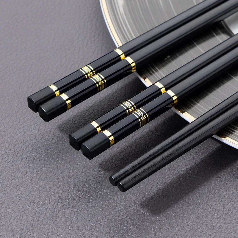 Household Alloy Chopsticks Set, Japanese Chopsticks, Hundred Family Name, 10 Pairs