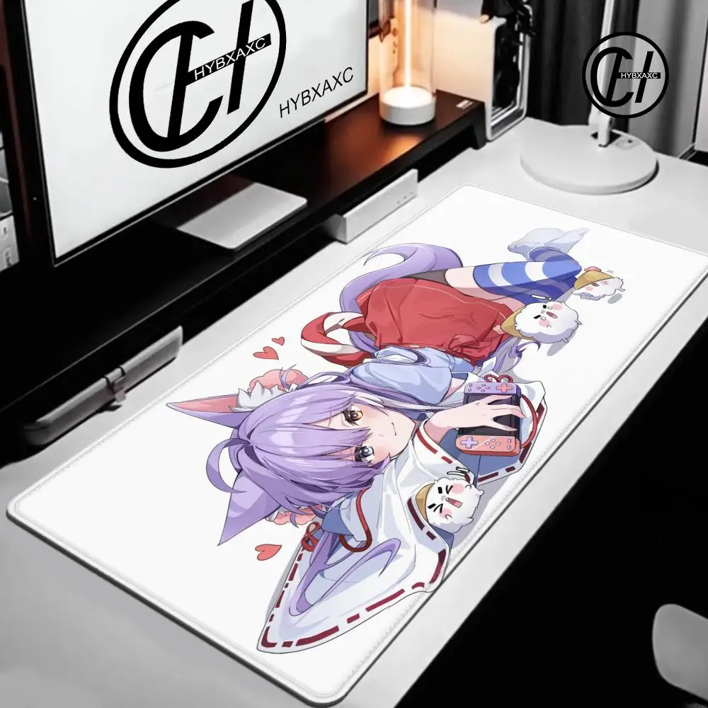 

HD Printing Large Tenko Shibuki Mouse Pad Cute Hololive Girl Kawaii Computer Mousepad XXL 900x400mm Lock Edge Rubber Mouse Mat