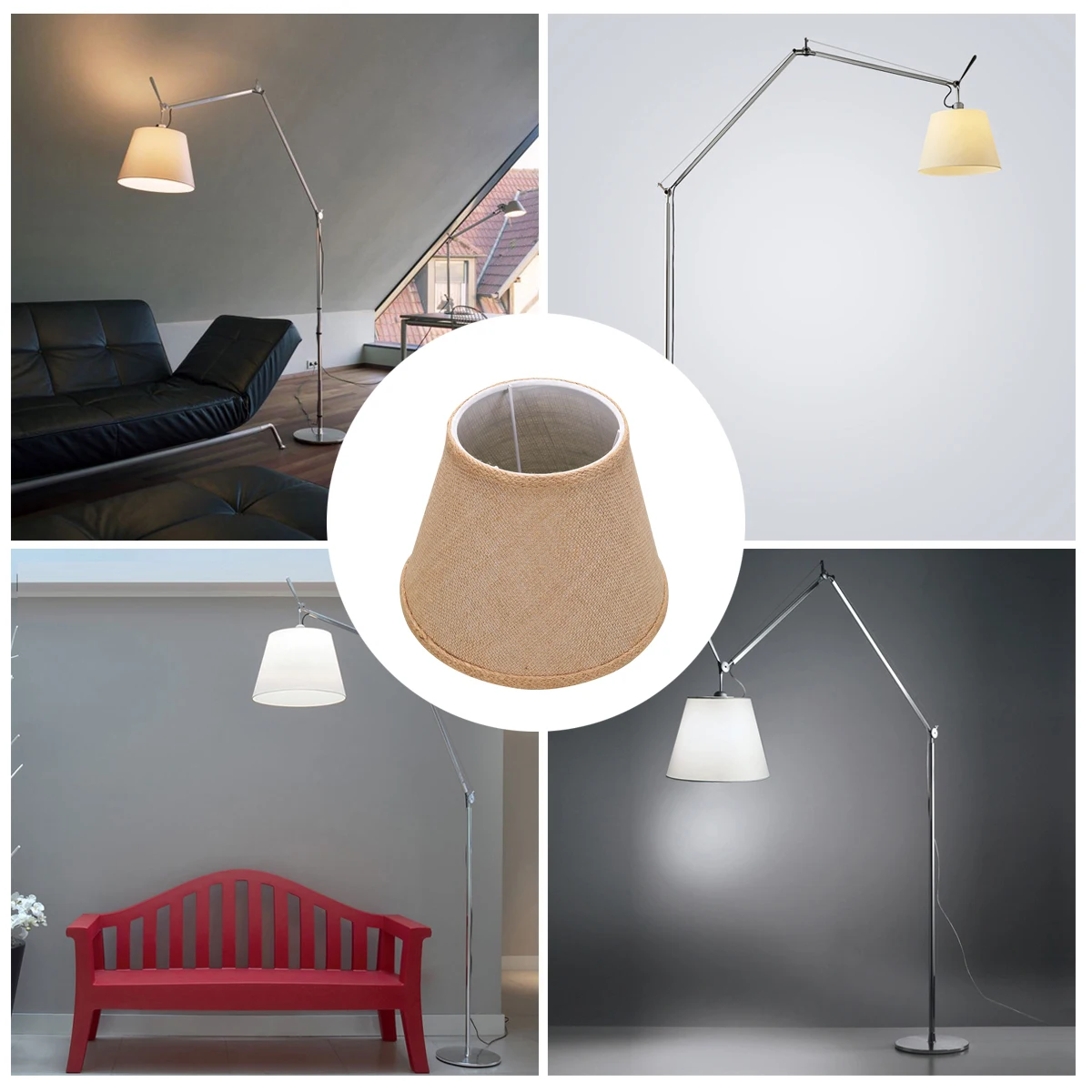 

Cloth Lamp Shade Premium Fabric Cover Dustproof Bedroom Living Room Table Lamp Harp Decorative Warm Atmosphere Easy Use