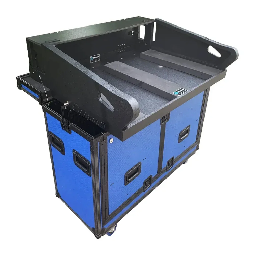 

Customized Hydraulic Lift Flip Mixer Flight Road Case For Midas M32 Mixer Console With Doghouse