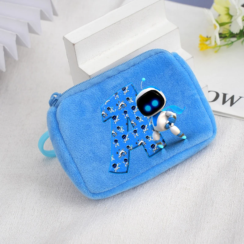 Astro Bot Coin Purses Game Anime Printed Letter Mini Pouch Bags Fashion Square Storage Bag Kids Key Organizers Birthday Gift Hot