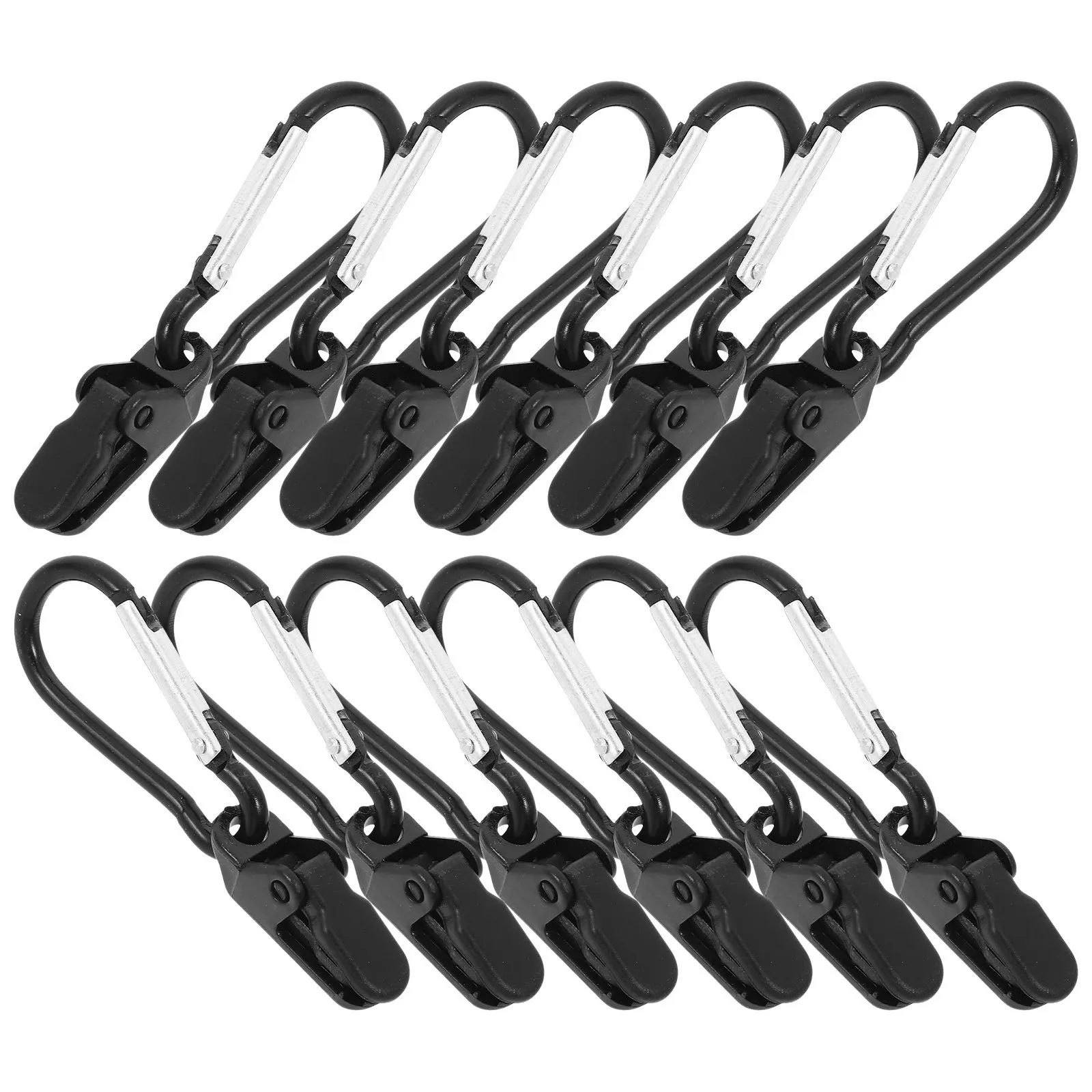 

12Pcs Tent Clips Windproof Duckbilled Secure Clamp Heavy-Duty Tarp Clamp for Outdoor Camping Shade Sail Accessories