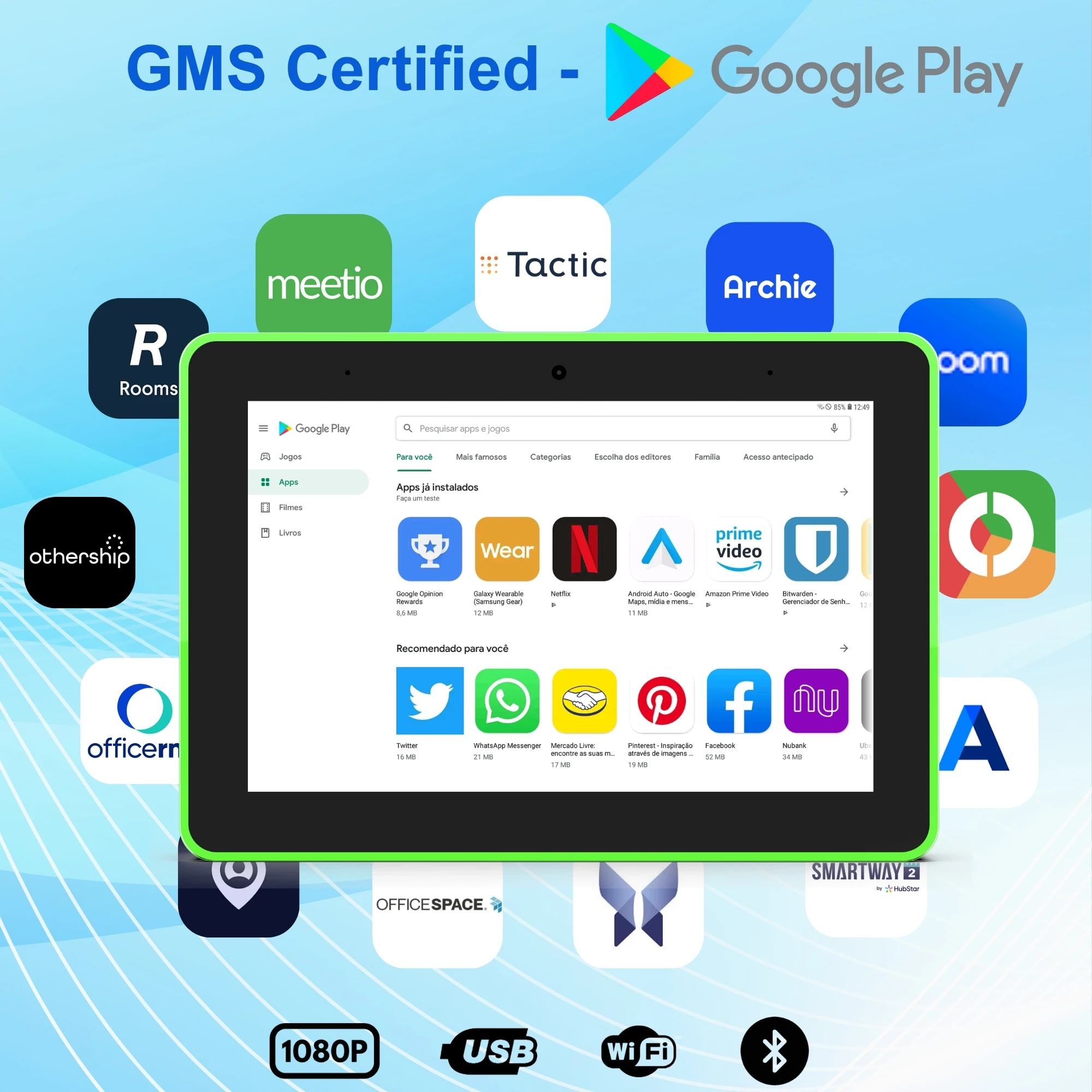 8 Inch RK3568 Android 11 Tablet With LED Light Touch Screen Wall Mount Edge NFC POE-2+16GB RJ45 Network New For Meeting Room