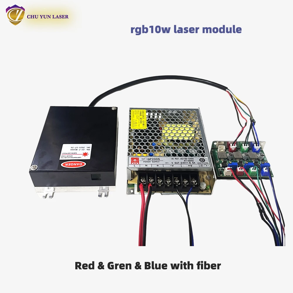 Módulo laser RGB10W com resfriamento tec para projetor de luz laser com projetor laser