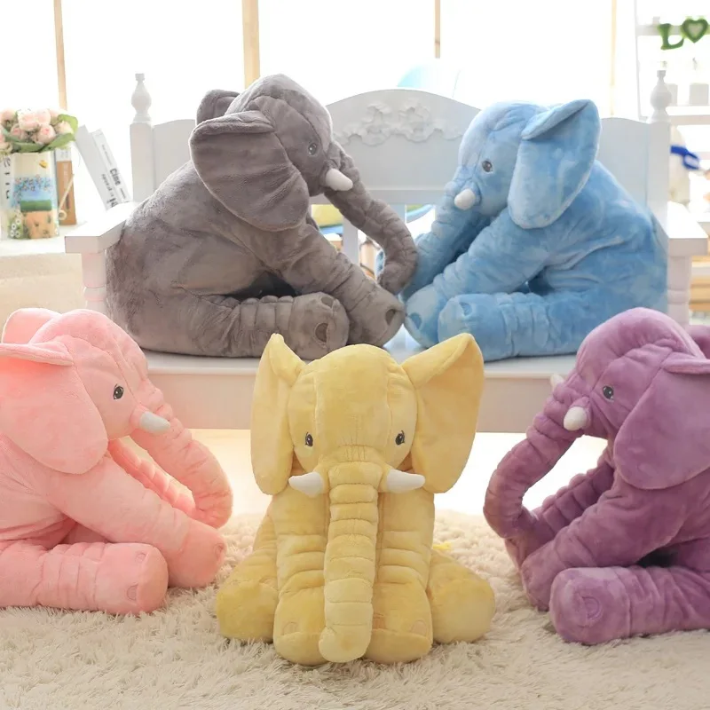 Éléphant en Peluche Douce et Mignonne pour Femme et Enfant, Jouet, Oreiller, Coussin, Poupées, Cadeau, 40cm