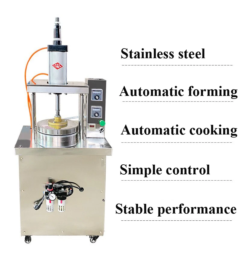 Commercial Electric Cooked Round Sheet Crepe Roti Corn Mexican Tortilla Chapait Crepe Press Machine 20cm
