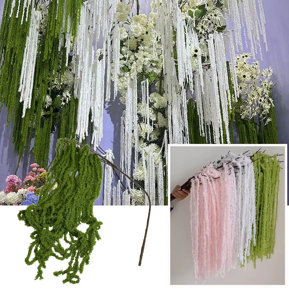 متعدد الألوان أمارانثوس نبات معلق اصطناعي حلية غزل معلقة شرابة طويلة زهرة اكسسوارات صور الدعائم #1