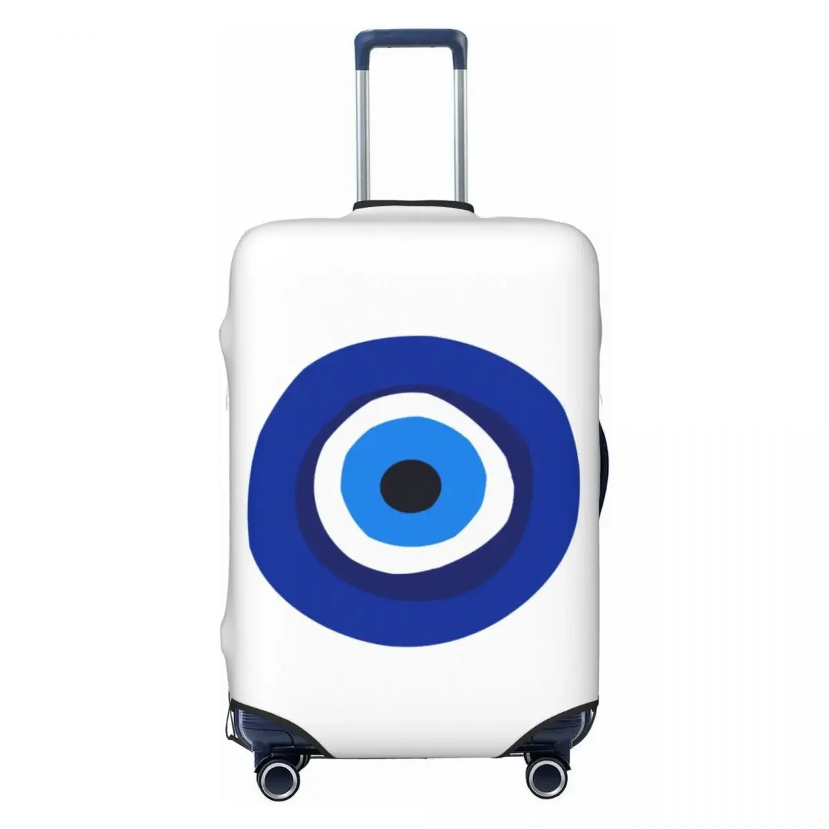 

Custom Funny Greek Turkish Evil Eye Luggage Cover Protector Dust Proof Mediterranean Style Travel Suitcase Covers