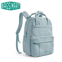 Mochila BAGSMART para mujer, bolso escolar para ordenador portátil de gran capacidad, bolsa de equipaje de mano para exteriores, mochila de viaje ligera