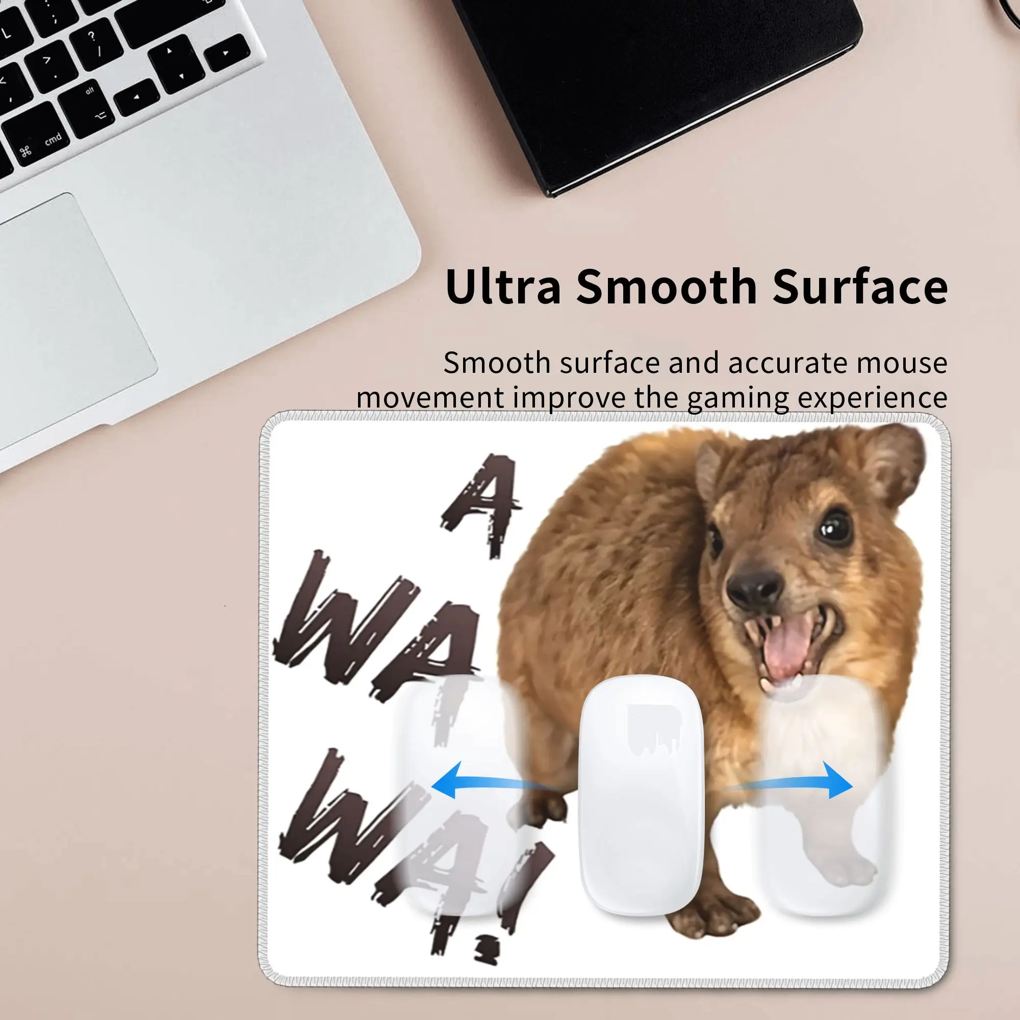 Awawa Angry Screaming Rock Hyrax Meme Mouse Pad Computer Keyboard Mouse Mat Gamer Laptop Desk Mat Office Accessories Table Mats