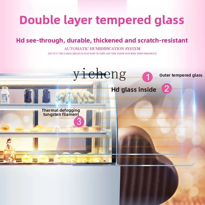 ZZ cake cabinet refrigerated display cabinet desktop commercial air-cooled freezer west point mousse dessert fruit store