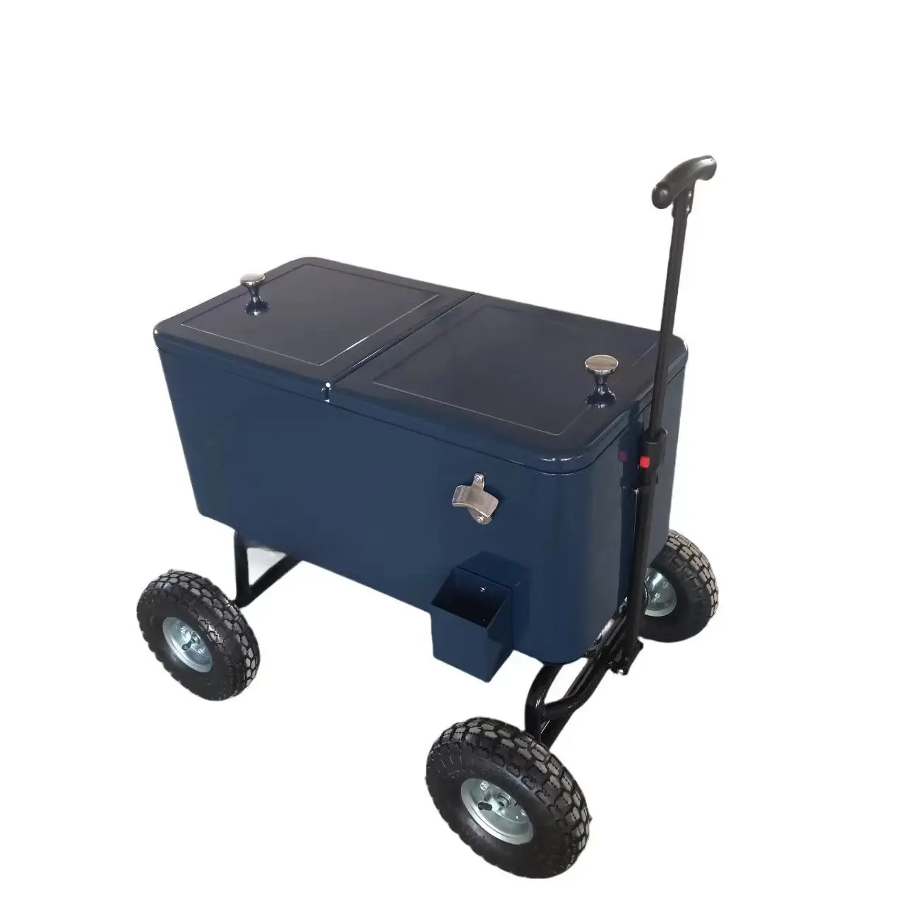 75L Cross-Border Insulated Trolley Cooler Box, Thick Insulation Portable Thermal Cooler, Outdoor Camping BBQ Ice Chest