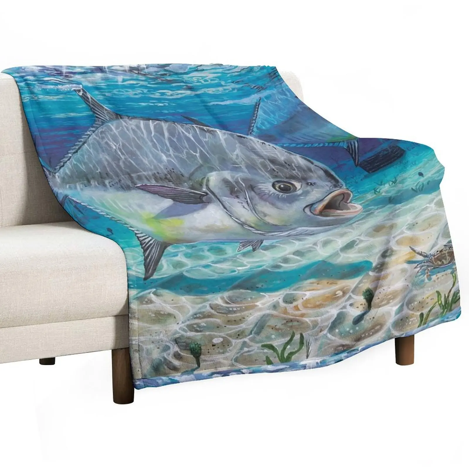 Biscayne Bay Permits Throw Blanket Beautifuls Decorative Sofa Blankets