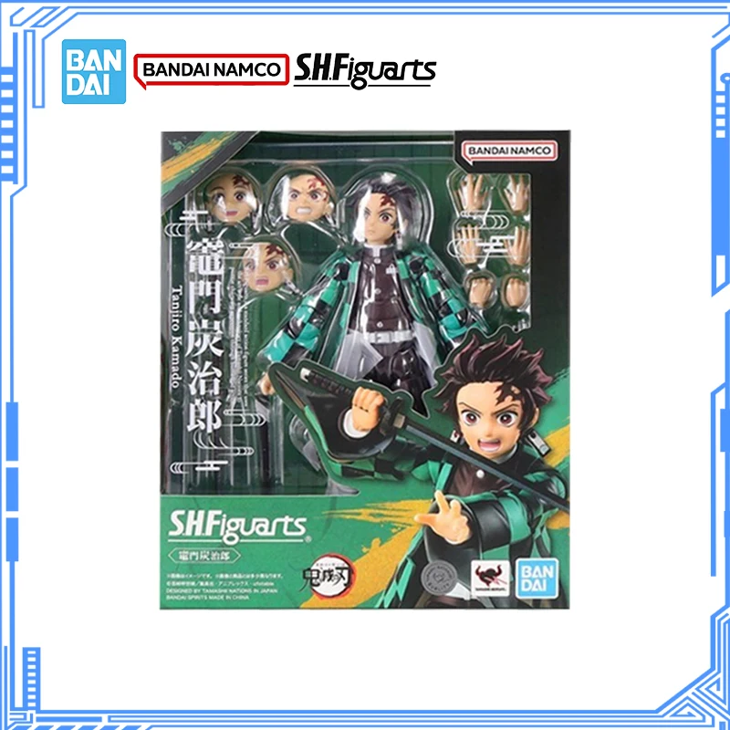 Bandai Echt Demon Slayer Model Kit Anime Figuren SHF Kamado Tanjirou Action Figure Collection Model voor Kinderspeelgoed Geschenken
