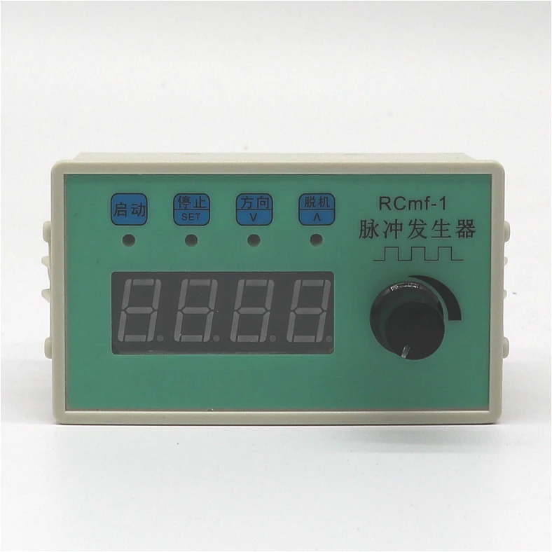 

Stepping motor controller governor pulse generator fixed length start stop round trip control speed display