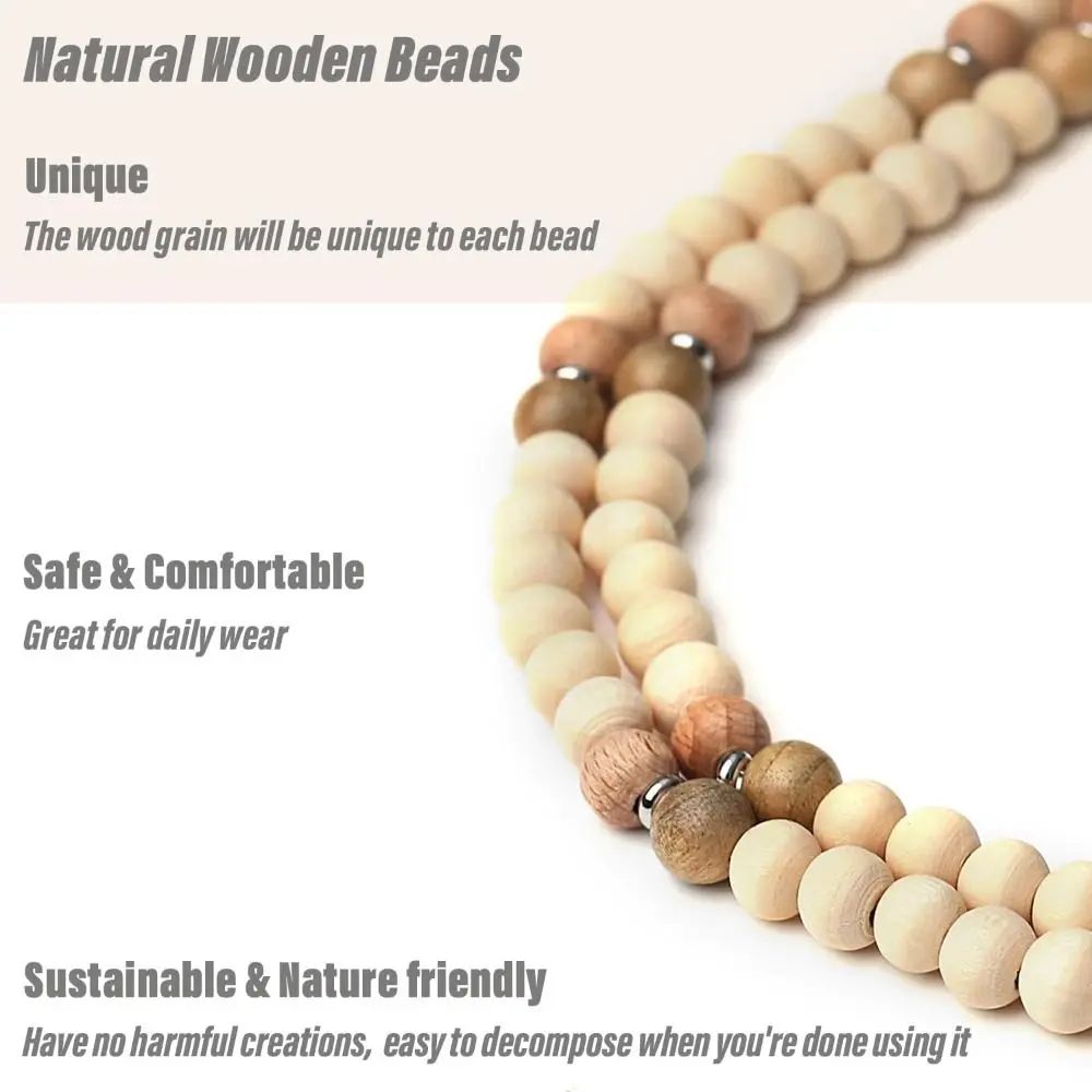 

Multi-function Keychain Lanyard 8mm Natural Beads Women Lanyards for ID Badge Keys Cruise Lanyard for Ship Cards Id Badge Holder