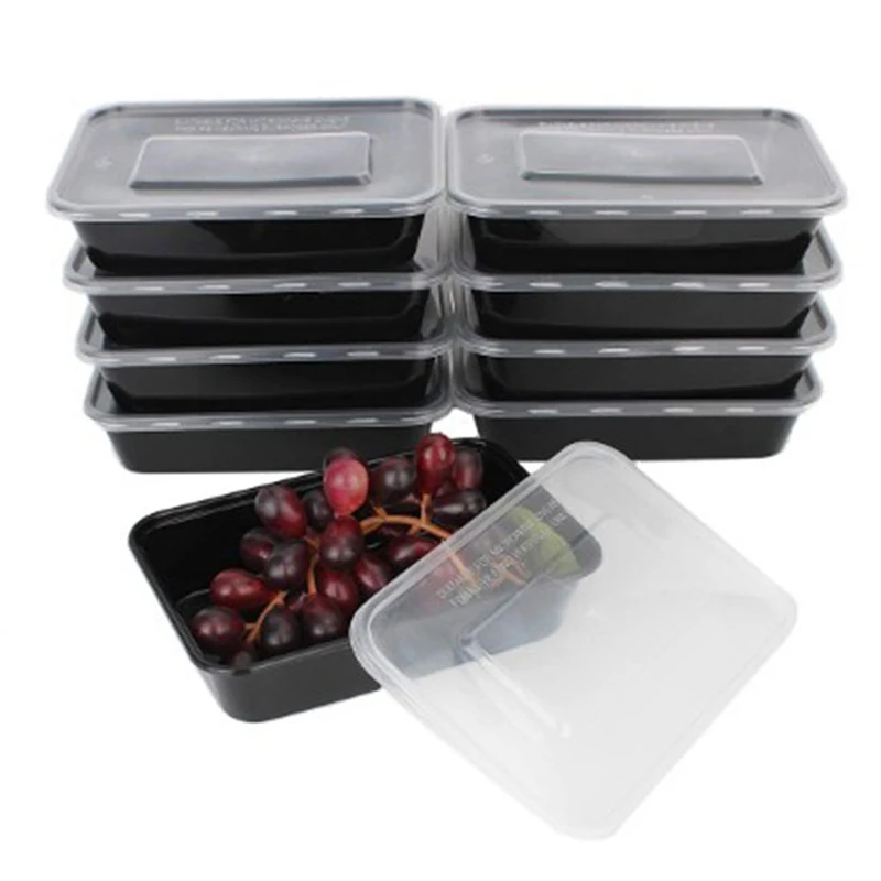 10 Pcs Reusable Bento Box Meal Storage Food Prep Lunch Box Reusable Microwavable Containers School Food Container