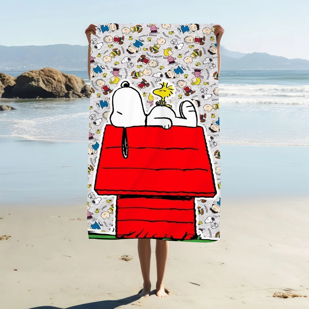 Towel Cartoon Beach Quick S-Snoopys-S Dry Pool Camping Towels Travel Soft Gift Gym Shower Cute Sports