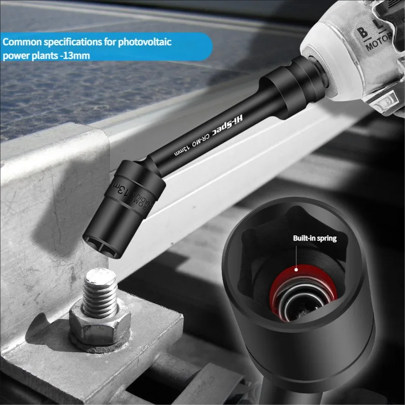 ユニバーサルジョイントインパクトスイベルソケット 1/2 インチ六角ソケットヘッドアダプター Cr-Mo 鋼スパナコンバーター 12-19 ミリメートル機械式ハンドツール