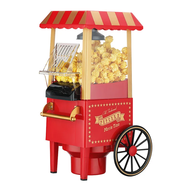 

American and European retro trolley popcorn machine, household automatic popping machine