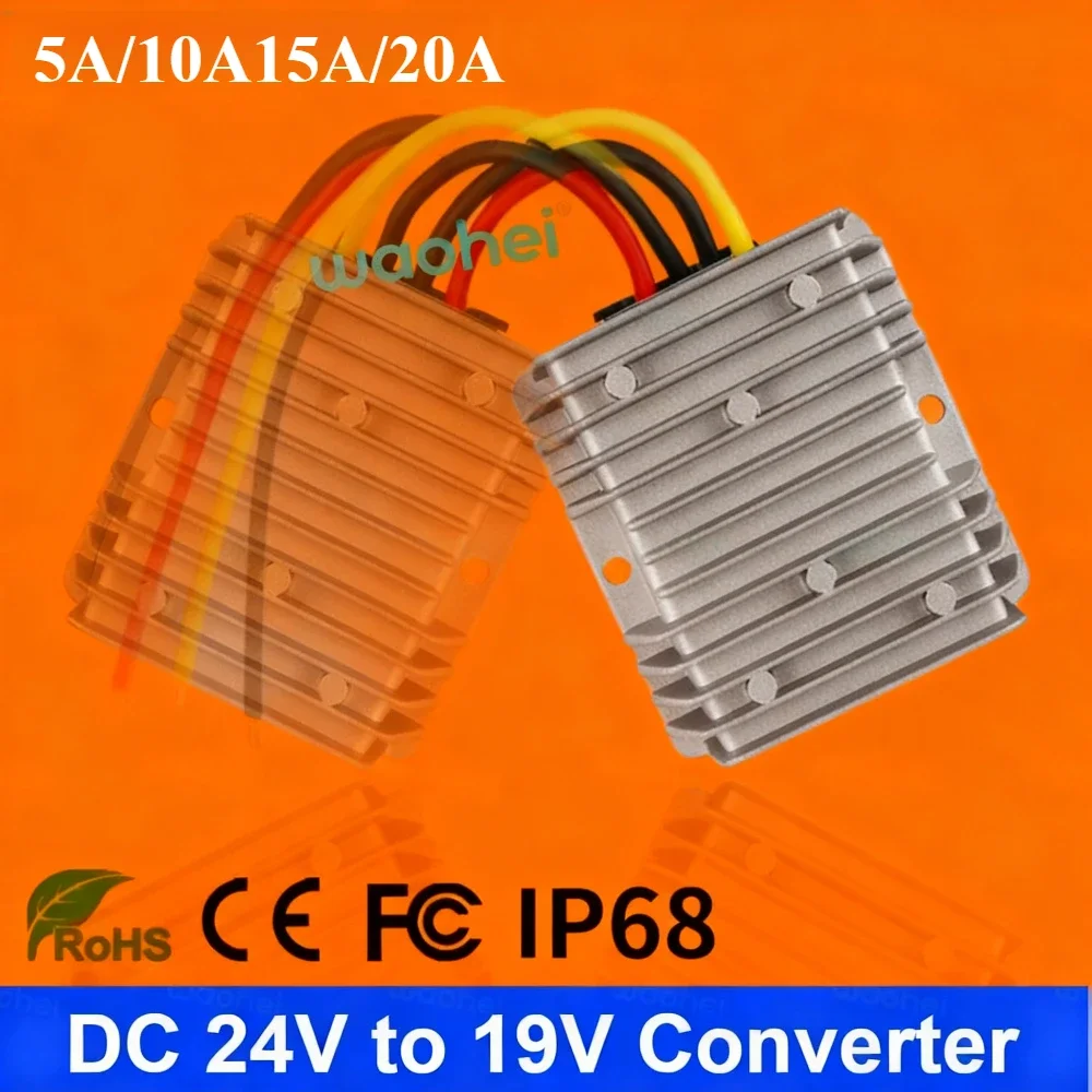 

DC 24V to 19V 5A 10A 15A 20A Понижающий преобразователь мощности Автоматический регулятор напряжения Редуктор понижающего источника питания Модуль для автомобиля CE ROHS