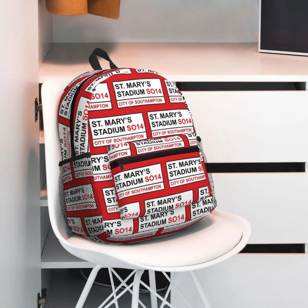 Southampton Football Team St. Mary's Stadium Street Sign Student Backpack School Bag Hiking TravelDaypack for Boys Girls Bookbag