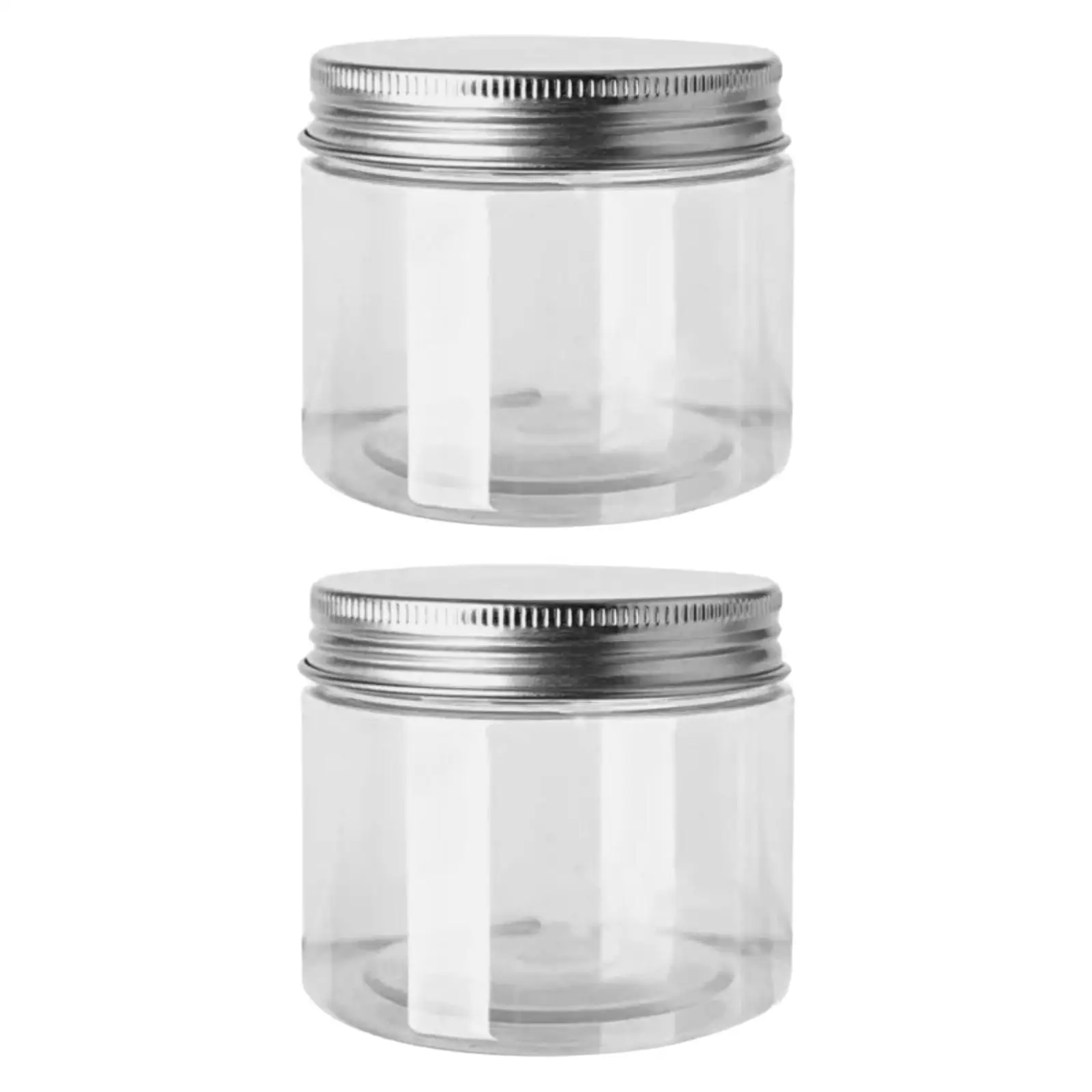 2Pcs Empty Jar Airtight Refillable Leakproof Storage Bottle Kitchen Canisters for Cookie Loose Tea DIY Crafts Spice Body Lotion