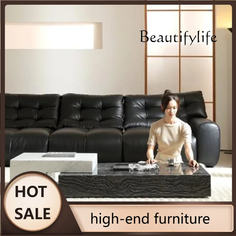 

Журнальный столик из натурального мрамора N19, новый, в стиле лёгкой роскоши, современный, простой, для дома.