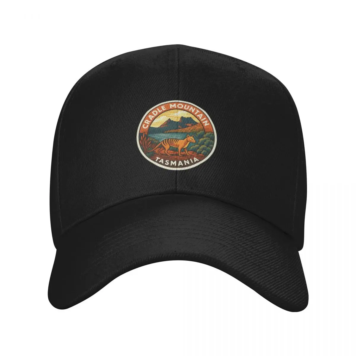 Fashion Tasmanian Tiger At Cradle Mountain Vintage Travel Art baseball cap Unisex Style Visor Hat