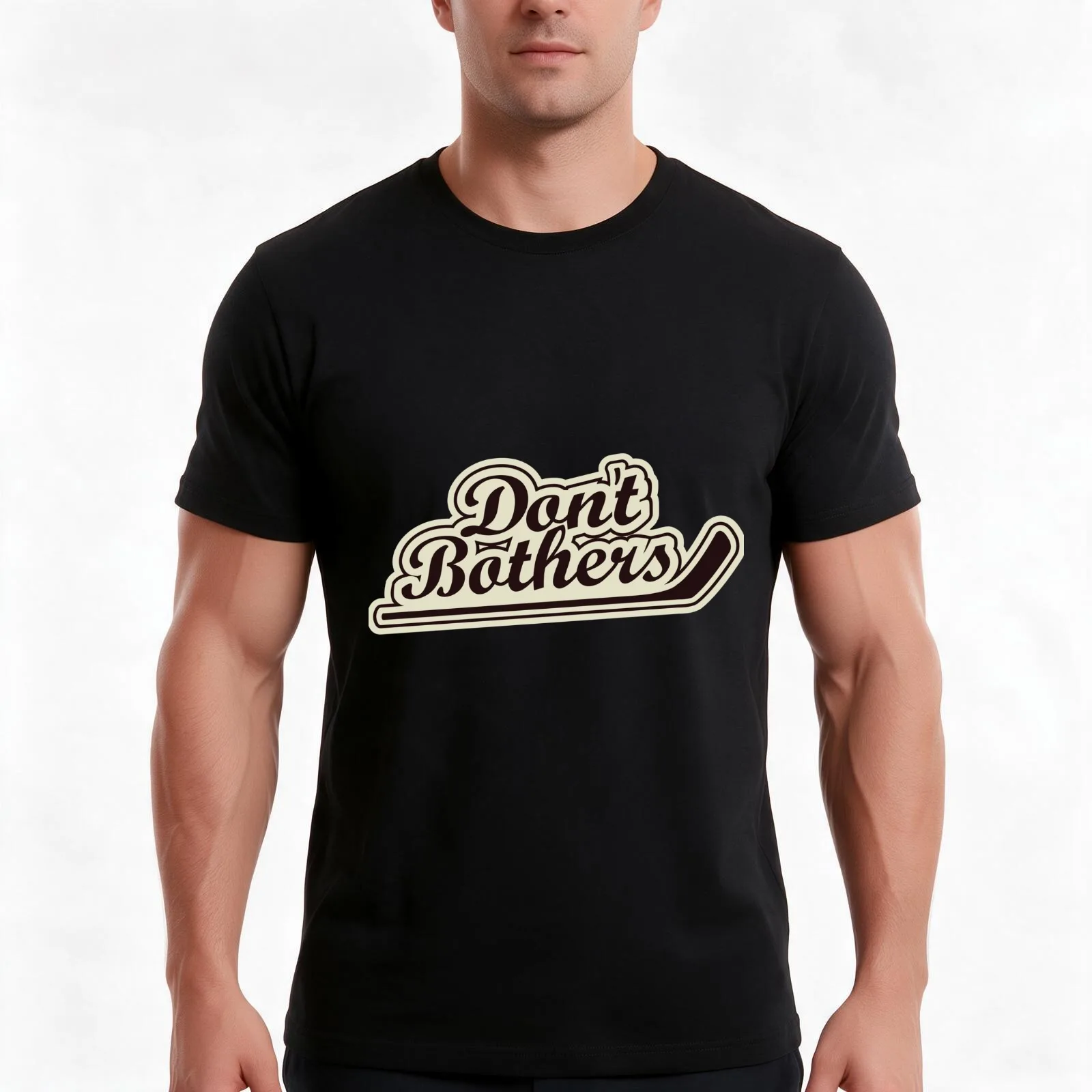 The Don't Bothers T-Shirt, Summer Casual Cotton Tee, Oversized Streetwear Tops, Vintage Graphic Print, Loose Fit Short Sleeve