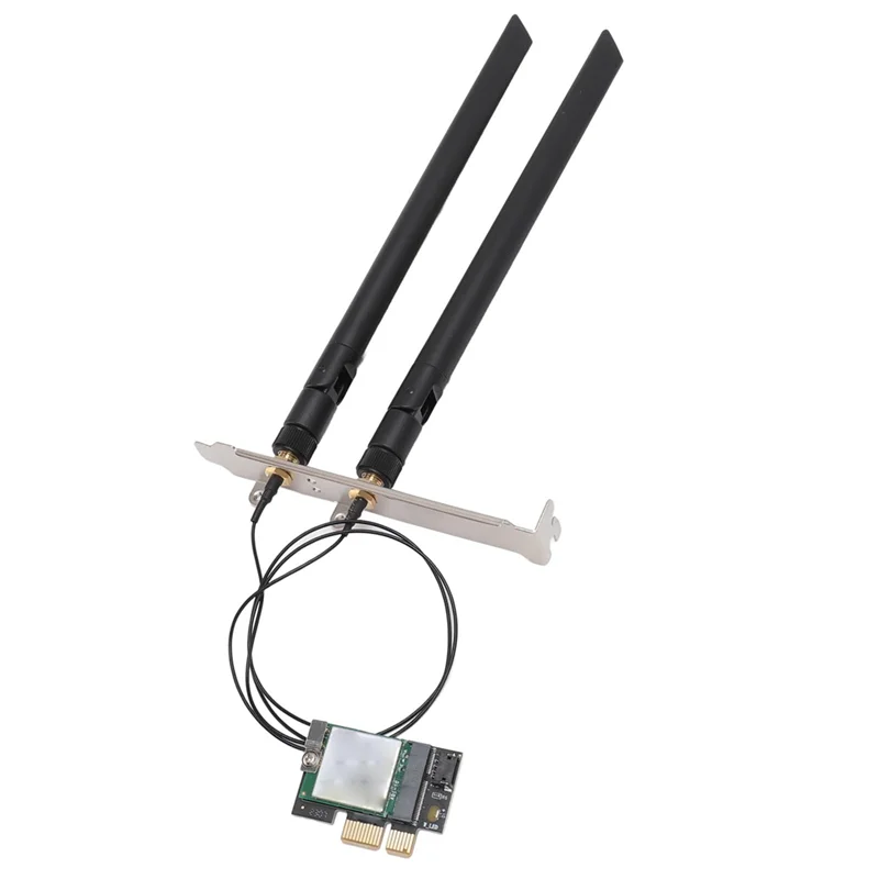 AC56-2.4G/5G Kartu Jaringan Wifi Nirkabel Bluetooth4.0 PCI-E 1X Kartu Adaptor Wifi Desktop Dual Band Nirkabel Desktop 2 Antena