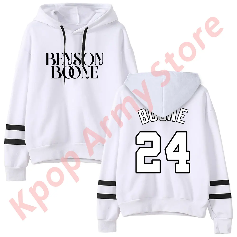 Benson Boone 24 Logo Merch Pullovers Unisex Fashion Pocketless Parallel Bars Sleeve Streetwear Sweatshirts