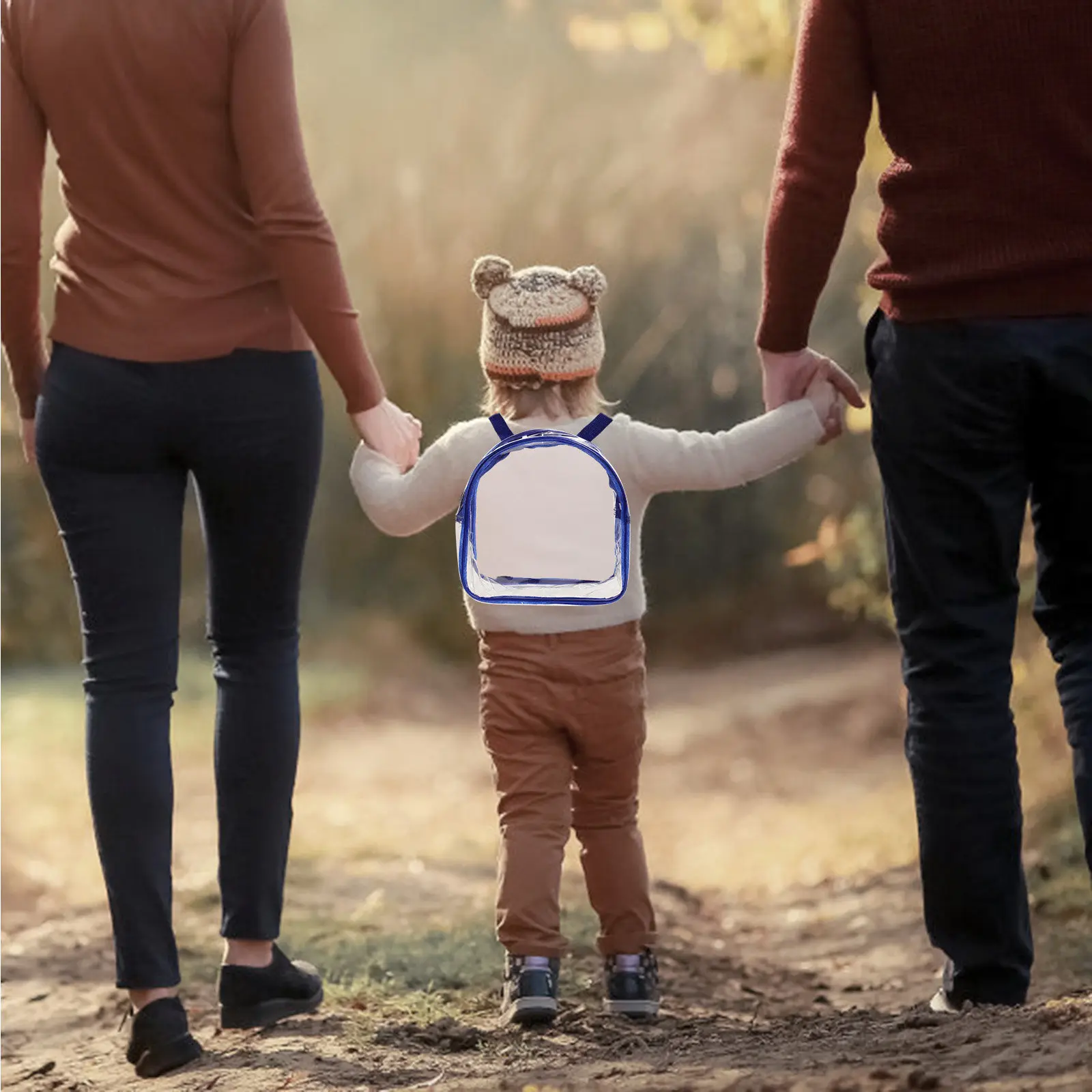 

Heavy Duty Clear Backpack Transparent PVC Stadium Approved Backpack for Concerts Festivals Travel School Lightweight Secure