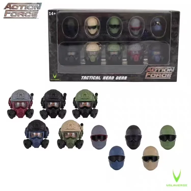 

Valaverse Action Force Head Sculptures Kit - Interchangeable Face Plates & Hair Pieces For 1/12 Scale Figures