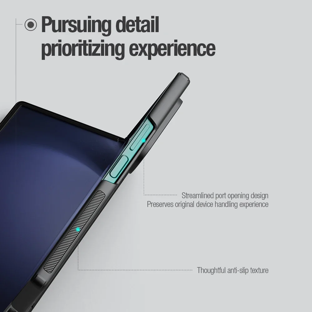 Nillkin Schutzhülle für Samsung Galaxy Z Fold 6, 5G, Super Frosted Shield, stoßfest, mattierter Scharnier-Typ, Dual-Shell, vollständige Abdeckung – Detail 9