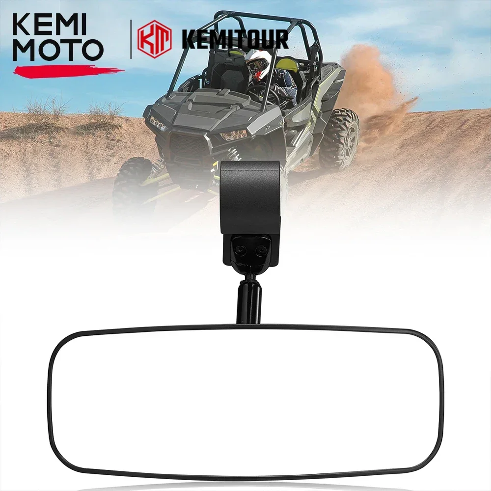 

KEMiMOTO 1.75"-2" Rearview Center Mirror Compatible with Polaris RZR 1000 XP for Can-am Maverick X3 Commander for Kawasaki Teryx