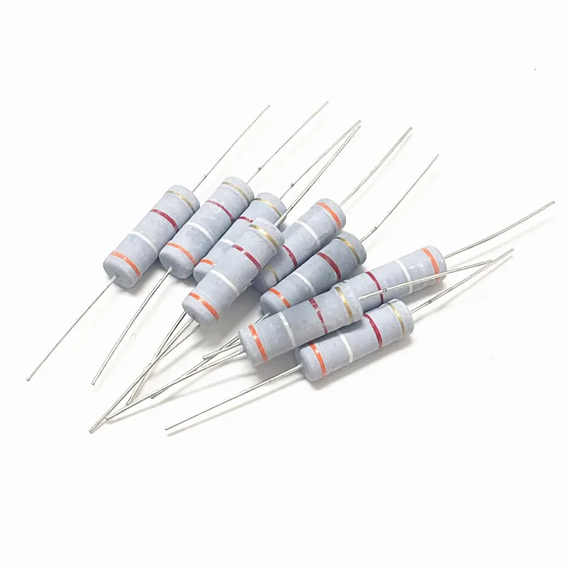 10PCS 5W Carbon Film 5% Axial-Leaded Resistors with Color Bands 0.1R0.33R0.47R1R2R10R100R2.2R47R3.3R22R51R100R220R510R 6.8R 68R