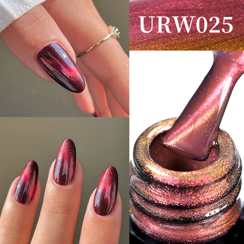 UR SUGAR 7ml Double Light Cat Magnetic Gel Rainbow Color Gel Nail Polish Vernis Semi Permanents UV Soak Off  Nail Varnish