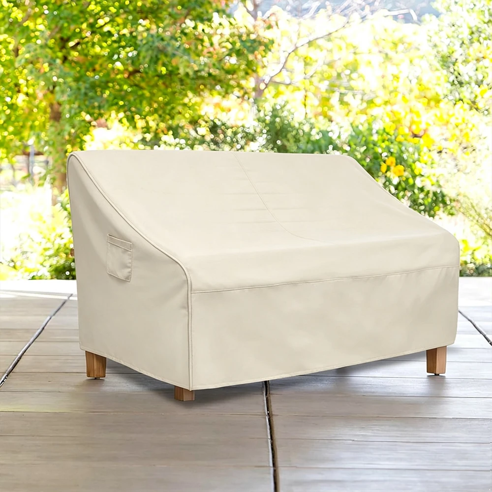 Outdoor Deep‑Seat Loveseat Cover Waterproof Patio 2‑Seater Sofa Furniture Cover Dust Rain Snow Protection For Backyard Garden