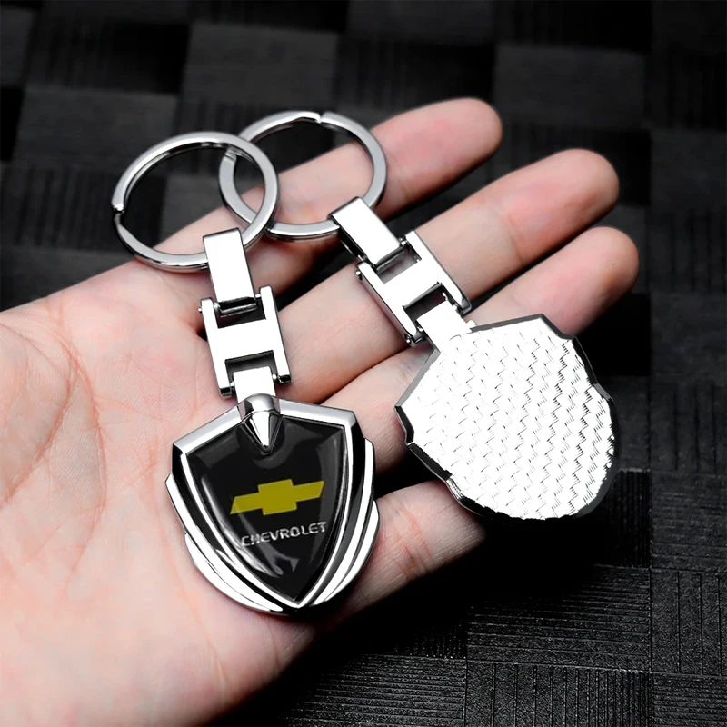 

3D Metal Car Logo Key Rings Keyringtop-grade Keychain Fit For Chevrolet Silverado Impala Malibu Equinox Cruze Camaro Blazer Aveo