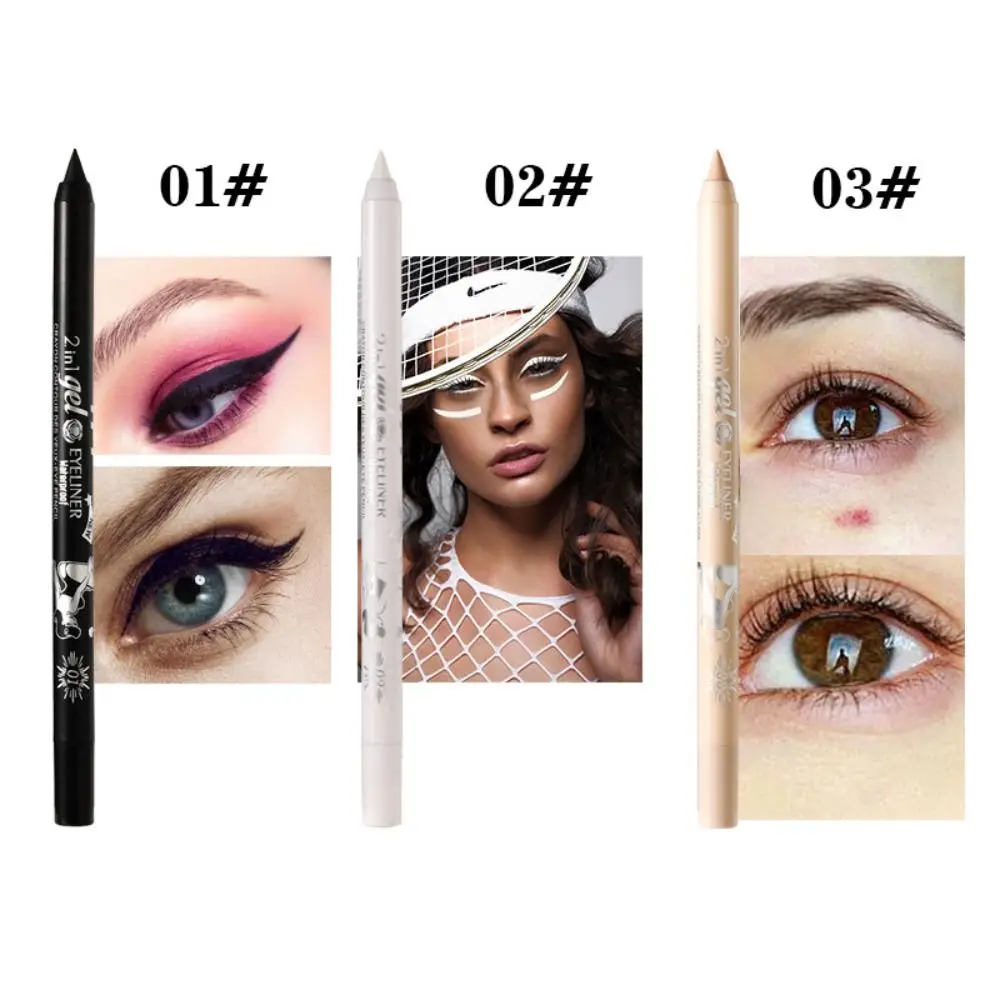 Pigment Snel Droog Kleurrijk Eyeliner Potlood Wit Langdurige Gel Eyeliner Pen Ogen Make-Up Cosmetica Waterdichte Eyeliner Vrouwen