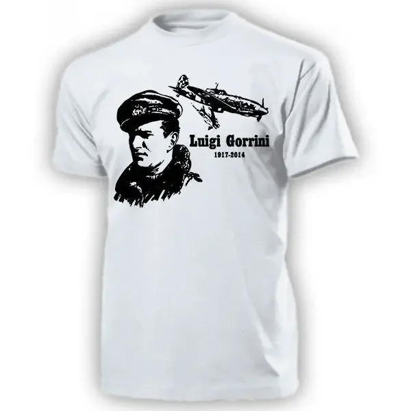 New Fashion Tee Shirt Luigi Gorrini Italienischer Jagdflieger 2. Weltkrieg Luftwaffe T Shirt Cool T-Shirt Fashion Funny New