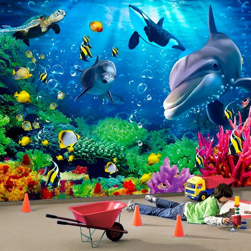 papel-de-parede-3d-com-foto-personalizada-mundo-subaquatico-golfinho-desenho-animado-mural-sala-de-estar-sofa-tv-fundo-quarto-restaurante-hotel-8d